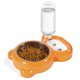 thumbnail image 1 of Set de cuencos para comida y agua para mascotas con dispensador de agua, color naranja, 1 of 8