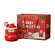 thumbnail image 3 of Taza de cerámica navideña, taza de café, accesorio fotográfico hecho a mano con tapa y cuchara, taza de leche, taza de té para cocina, bar, fiesta, Papá Noel, 3 of 8