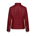 thumbnail image 3 of Giolshon Women's Plus Size Faux Leather Zip Up Moto Fashion Jacket for Spring Fall, 3 of 5
