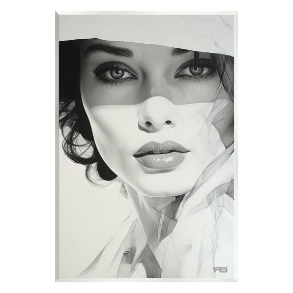 Stupell Industries Close Up Fashion Portrait Beauty & Fashion Painting Unframed Art Print Wall Art, 10 x 15