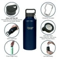 thumbnail image 2 of Healthy Human Stainless Steel Water Bottle | Double Walled Vacuum Insulated Water Thermos for Adults | Eco-Friendly Travel Bottles with Leak Proof Lid (Navy Blue, 32 oz/ 946 ML), 2 of 5