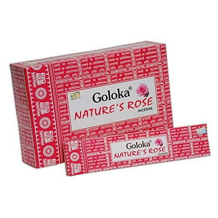 Goloka Nature's Rose Incense Sticks 15gms - 12 Packs