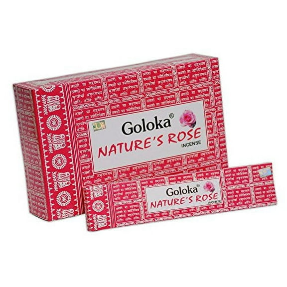 Goloka Nature's Rose Incense Sticks 15gms - 12 Packs