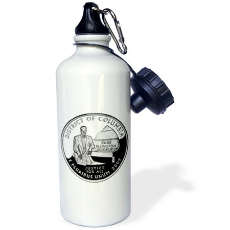 3dRose District of Columbia Quarter (PD-US), Sports Water Bottle, 21oz