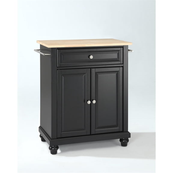 Kitchen Island Cart with Wood Top & Storage - Portable Kitchen Island, Modern Kitchen Furniture