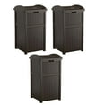 thumbnail image 1 of Suncast Trash Hideaway Outdoor Patio 33 Gal Garbage Waste Trash Can Bin (3 Pack), 1 of 12
