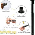 thumbnail image 6 of OLIYNEDY Closet Rods for Hanging Clothes, Adjustable Metal Closet Rod for Wardrobes, 1.1inch Heavy Duty Closet Hanging Rod, 17-82", Matte Black, 6 of 7