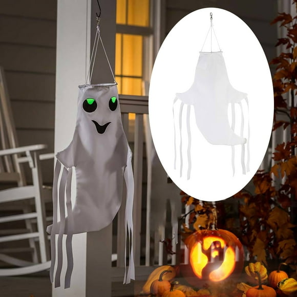 HOARBOEG Souriant Manche à Vent Décoration Maison Halloween Sac Décoration Plat