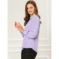 thumbnail image 4 of AllegK Dde San Patricio profesional Blusas de gade manlarcon cuello alto elegante pamujer Morado claro S, 4 of 6