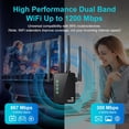 thumbnail image 2 of WiFi Extender Signal Booster for Home, Dual Band 1200Mbps Internet Extender WiFi Booster Up to 12888 Sq.ft Coverage and 105 Devices, WiFi Repeater with Ethernet Port, Easy Setup, 2 of 2