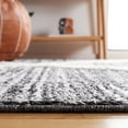 thumbnail image 4 of SAFAVIEH Moroccan Tassel Talia Diamond Shag Runner Rug, Black/Ivory, 2'3" x 8', 4 of 8