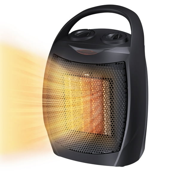 WAA Portable Space Heater, 750W/1500W, ETL Certified, Silent Heating,for Home & Dorm,Black