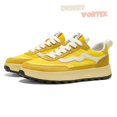 thumbnail image 6 of Men'S Low-Top Sneakers - Breathable Microfiber Sneakers with Cushioned Rubber Sole, Lace-Up Closure, Yellow & White Colorway - Lightweight Everyday Shoes for Gym, 6 of 10