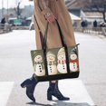 thumbnail image 4 of FORMRS Canvas Laptop Tote Bag for Women with 15.6" Computer Compartments Shoulder Handbag, Cute Snowmen, 4 of 7