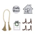 thumbnail image 1 of Home Sweet Home Kitchen Tiered Tray Decorative Set Coffee Table Tray Modern Long Metal Tray Large Coffee Table Tray 3 Ti Standing Tray Small Kitchen Sign for Shelf Coffee Bar Tray Decorations, 1 of 4