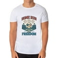 thumbnail image 2 of Home Run For Freedom Men's T-Shirt 4th Of July American Inspired Baseball Parody Funny Short-Sleeve Tee, 2 of 5