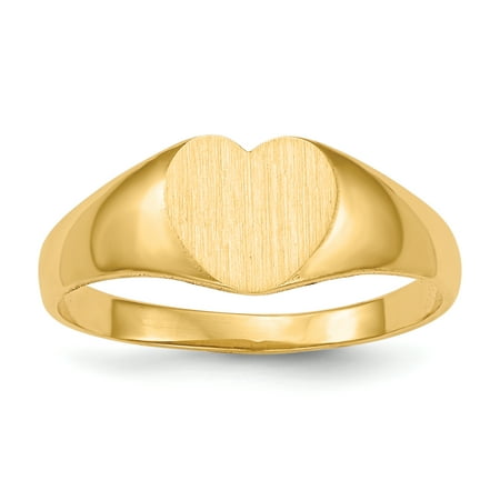 14k Yellow Gold Signet Band Ring Size 5.00