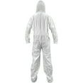 thumbnail image 2 of SunLite Ultra SMS Protective Hazmat Suit, Attached Hood, Elastic Wrists and Ankles, 25 Case, White (MD), 2 of 6