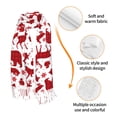 thumbnail image 3 of Shawl Wraps for Women - red plaid Moose Bunny bear Oversized Fall Winter Fashion Blanket Scarf for Women, 3 of 6