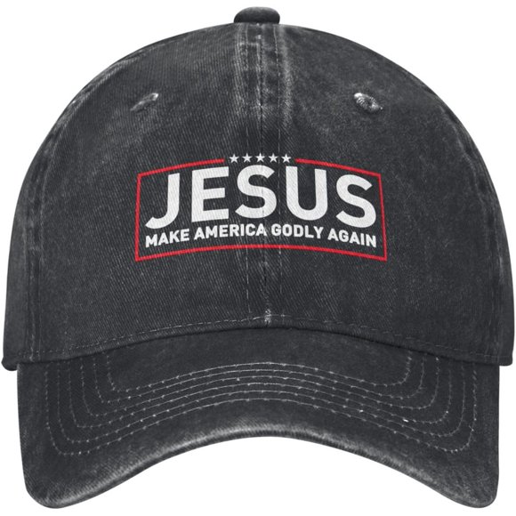 Jesus Baseball Hat for Women Make America Godly Again Retro Hat