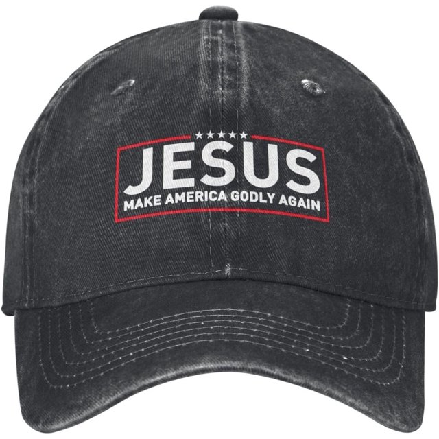 Chapeau de Baseball Jésus pour Femmes Make America Godly Again Chapeau Rétro