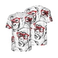 thumbnail image 3 of Daiia Monkey Mens Baseball Jersey Button Down Shirts Short Sleeve Sports Uniforms-Medium, 3 of 9