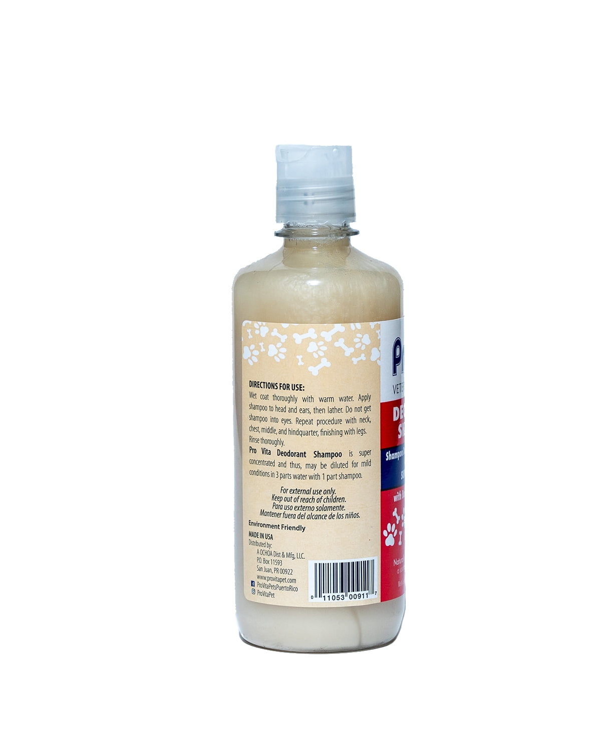 Provita Deodorant Shampoo with Oatmeal and Baking Soda for Cats and Dogs,16oz