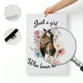 thumbnail image 6 of WFSposter Just A Girl Who Loves Horses Flower Horse Floral Canvas Wall Art Prints Artwork Signs Framed for Home Bedroom Living Room Girls Bedroom Dorm Decor,Horse Lovers Horse Riders Girls, 6 of 7