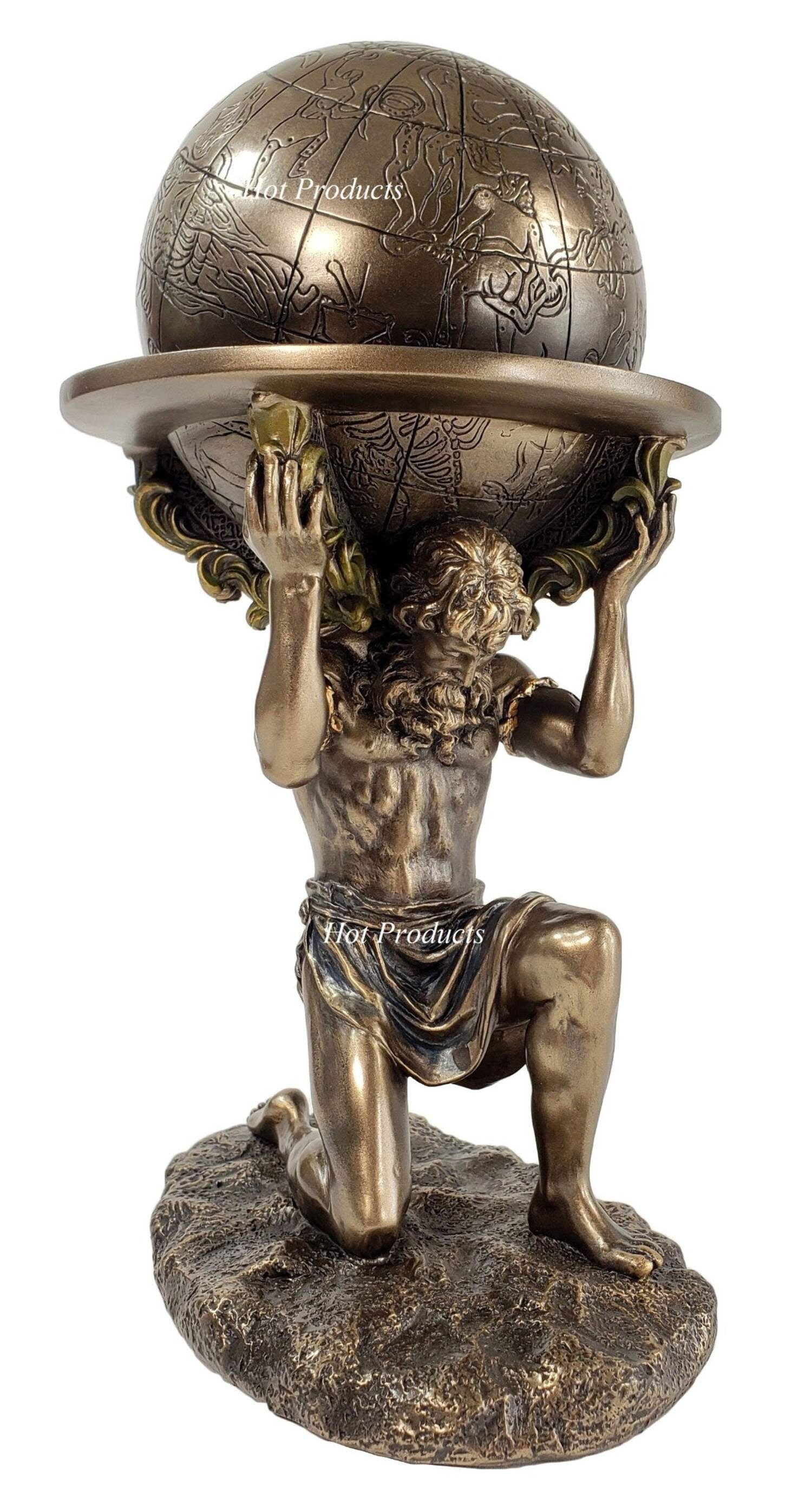 Veronese Design 4 3/8 Zeus Sculpture En Résine Peinte à La Main Dieu Grec Du Ciel Tenant Thunderbolt