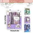 thumbnail image 3 of Yuehao ki-ds Stationery Set, Cute Stationery Box for Primary Schol and Kindergarten, Complete Drawing and Writing Kit with Ruler, Pencils, Sharpener, Eraser, and Notebook for Class Gifts (Purple), 3 of 4