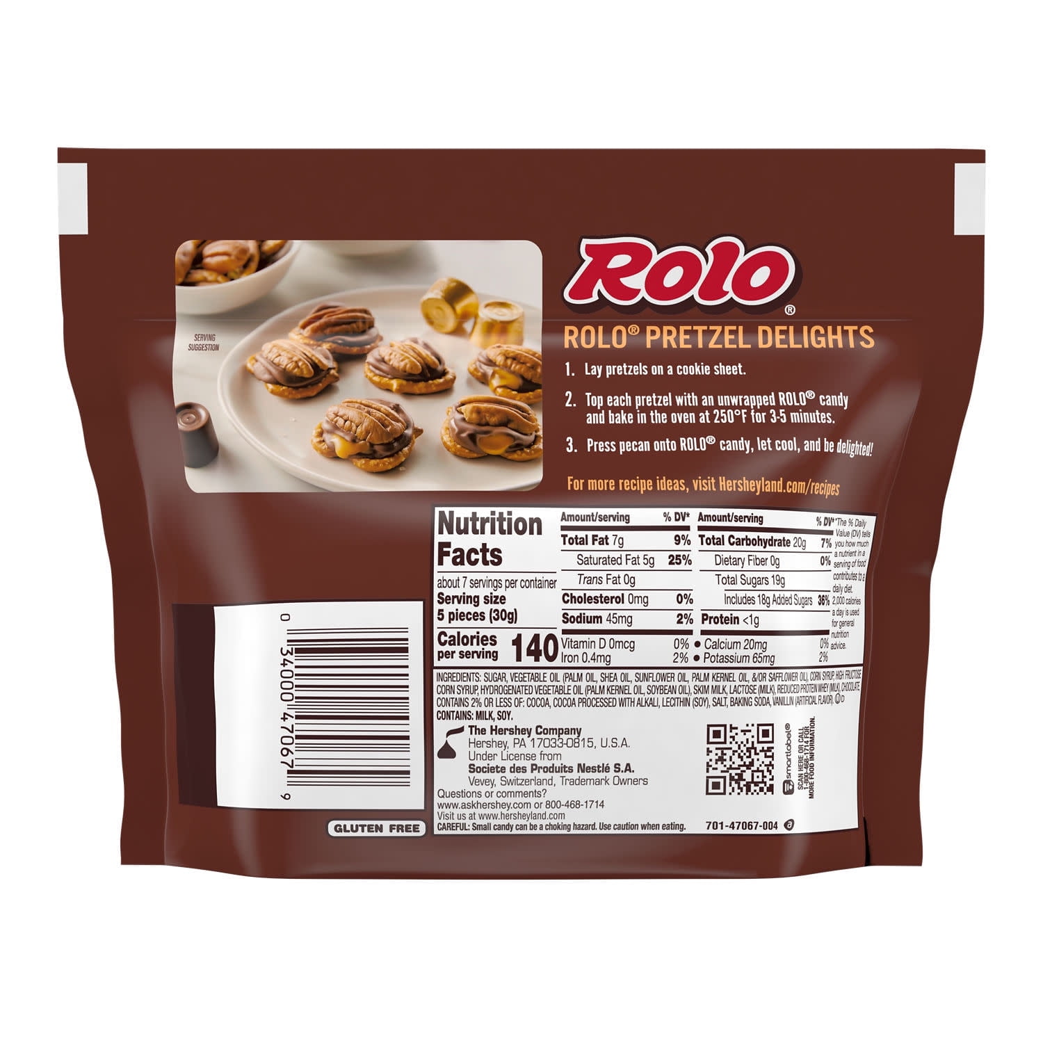 Rolo Unwrapped Rich Chocolate Caramels Candy, Bag 7.6 oz