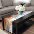thumbnail image 4 of Abstract Orange Grey Table Runner 90 Inches Long, Modern Minimalist Street Art Kitchen Coffee Dining Table Decoration for Home Party Birthday Wedding Home Decor 13x90 Inches, 4 of 8