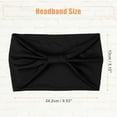 thumbnail image 5 of 4pcs Yoga Elastic Headbands Wide Knotted Hairbands for Women Girl 5.12inch Wide Black Gray Brown Khaki, 5 of 6