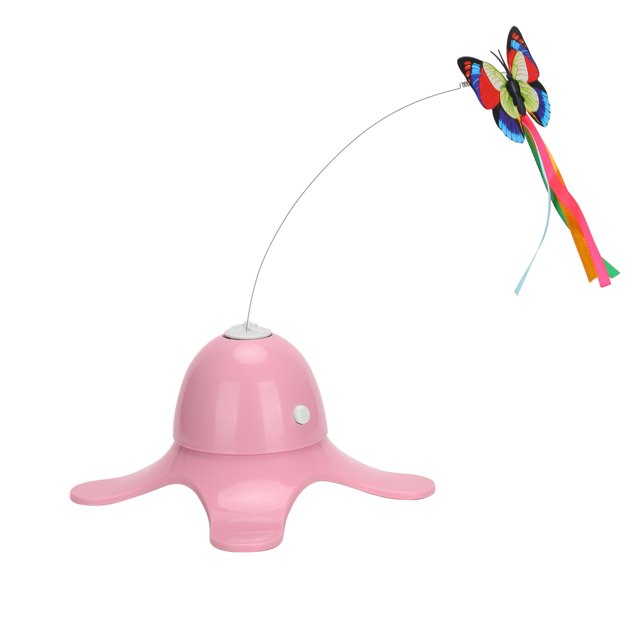Juguete de plumas eléctrico interactivo Bling Bling juguete giratorio ABS para gatos