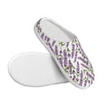 thumbnail image 3 of Kdxio Lavender Flowers Women's Men's Slippers Plush Slip-On House Slipper for Winter Indoor Soft Cushion Non-slip Fluffy Slides Slippers-35/36, 3 of 7