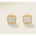 thumbnail image 3 of 4pzs Xtellar Collar Y Pulsera Y Aretes Trébol Regalos Para Mujer Color Blanco, 3 of 3