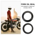 thumbnail image 4 of Phenofice Motorcycle Maintenance 4Pcs Square Black Rubber Front Fork Dust Seal Kit For Front Forks Shock Absorption, 4 of 7