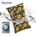 thumbnail image 6 of Yiaed Black Ink Green Plaid Sunflower Print Brushed Microfiber Envelope Pillowcases, Standard,Envelope Closure Pillow Cases(No pillow core)-14"x20", 6 of 6