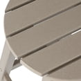 thumbnail image 5 of Costaelm Paradise 24" HDPE Round Outdoor Patio Counter Height Bar Stool, Weathered Wood, 5 of 8