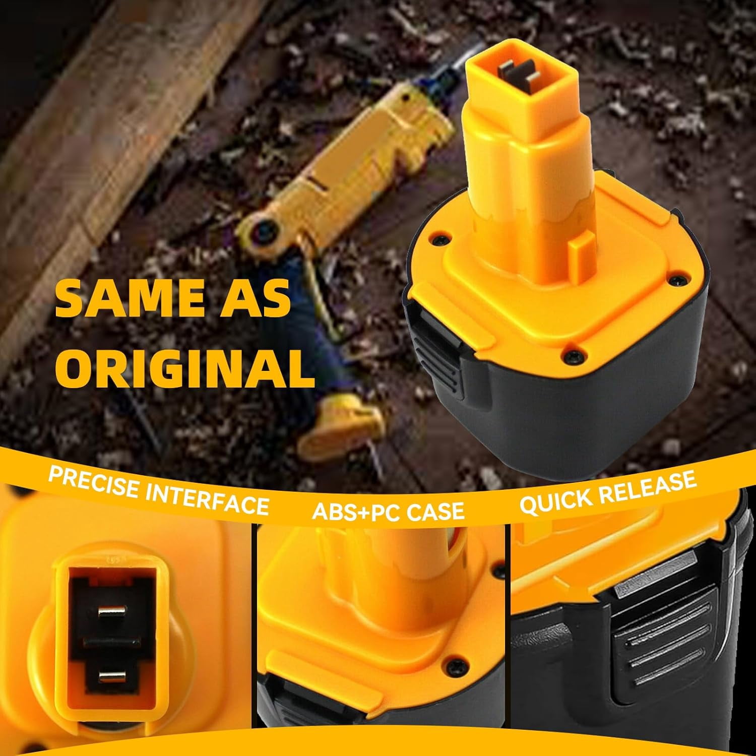 2Packs DW9057 3600mAh 7.2V Ni-MH Battery Replacement for Dewalt 7.2V Battery DW9057 DE9057 DE9085 DW920K DW920K2 DW925K DW925K2 DW968K
