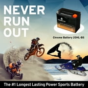 Chrome Battery Ytx20hl-bs (20hl-bs 12 Volts,18 Ah, 310 Cca) Personal Watercraft Battery for Brp (sea-doo) Spark 900cc - Year (2014 - 2021)