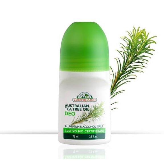 CORPORE SANO AUSTRALIAN TEA TREE OIL ROLL-ON DEODORANT-CERTIFIED BIO EXTRACT-PARABENS,COLORANTS AND SILICONES FREE-ALUMINIUM CHLOROHYDRATE FREE- 75 ml.