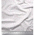 thumbnail image 1 of Soimoi White Cotton Poplin Fabric Brush Stroke Abstract Decor Fabric Printed Yard 56 Inch Wide, 1 of 3