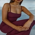 thumbnail image 4 of Women‘s Solid Color Sleeveless Open Back Fitted Evening Dress, 4 of 7