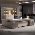 thumbnail image 2 of Computer Compuradora Office Desk Standing Organizers Student Makeup Office Desk Conference Schreibtisch Luxury Furniture My Lux Decor Round, 2 of 18