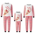 thumbnail image 1 of WIFORNT Ensembles de Pyjamas de Noël Assortis pour la Famille Manches Longues Imprimé Lettre Élan + Pantalons Rayés, 1 of 7