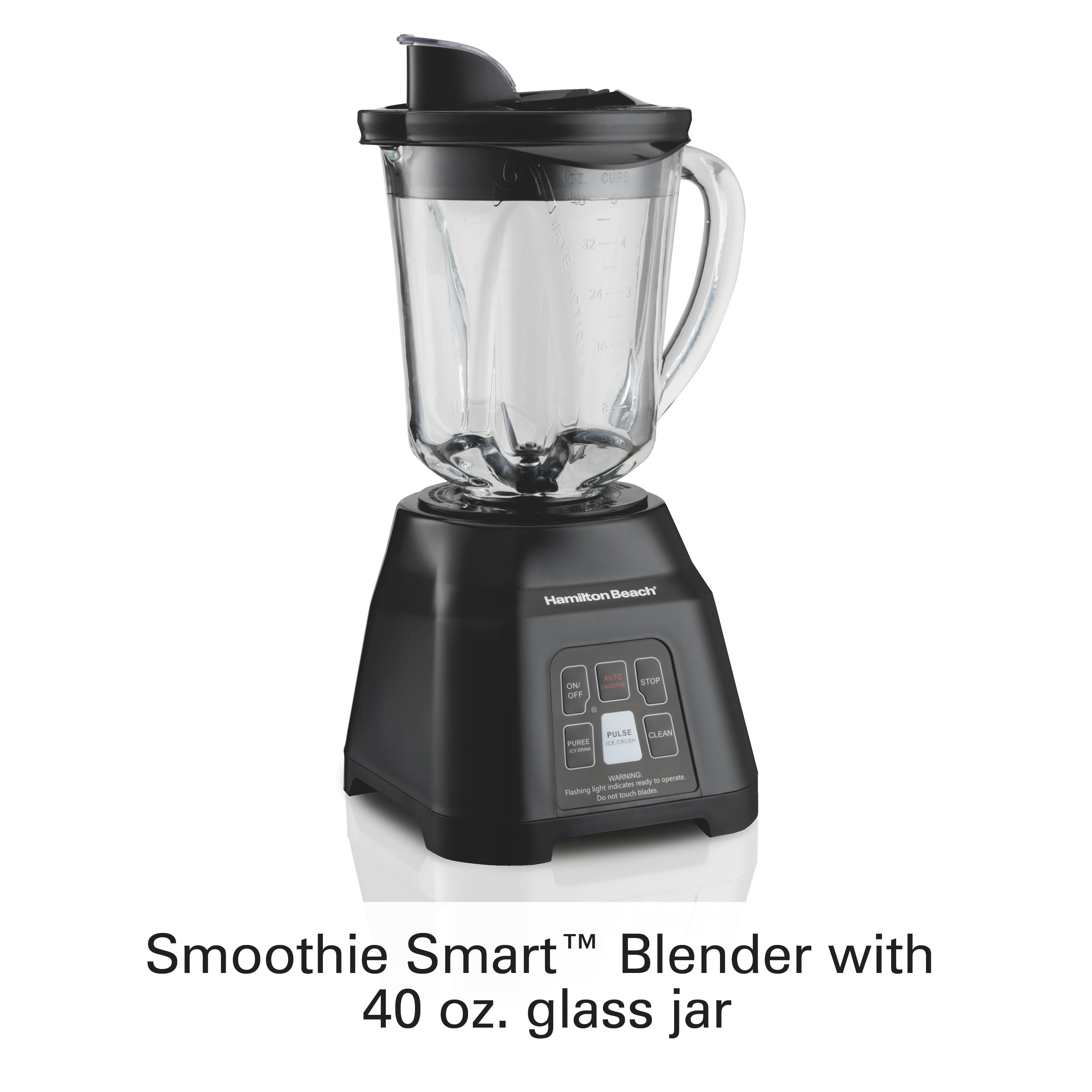 Willz High Speed Countertop Blender with Smoothies & Ice Crush & Pulse Programs - Glass Jar, 60 oz, Black