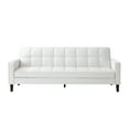 thumbnail image 5 of Loft Lyfe Swaine Leather Pu Sofa Bed Convertible Tufted With Storage, White, 5 of 10