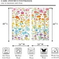 thumbnail image 5 of Colorful Boho Floral Small Kitchen Curtains Watercolor Flower Window Treatment Plant Bohemian Rod Pocket Cafe Short Window Curtains for Bathroom Dining Room Tier Treatment Drapes 28x40 inch, 5 of 6