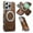 Khaki, variant on Designed for iPhone 16 Pro Max Case with Magnetic Ring Stand & Secure Ring Grip, Slim PU Leather Hybrid Metal Phone Cover Compatible with Mag-Safe, Military Grade Protection with Stand Ring, Khaki